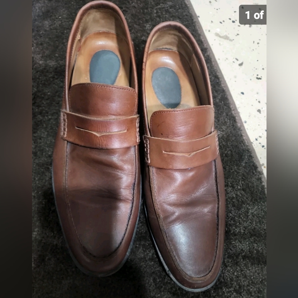 Banana Republic Mens Size 12 Brown Tan Loafers Shoes